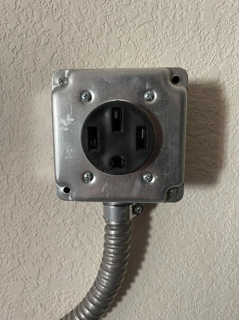 NEMA 14-50 outlet installed for Electrical Panel Upgrade in Lindale
